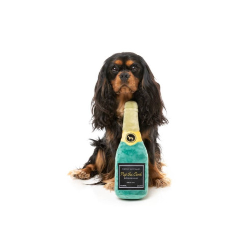 М'яка іграшка Шампанське Pup The Cork зелена для собак FuzzYard