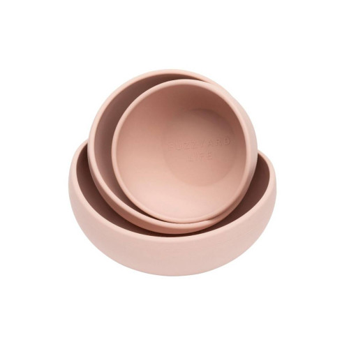 Миска для собак FuzzYard LIFE, силиконовая, розовая