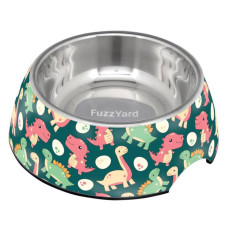 Миска для собак FuzzYard Dinosaur Land, зеленая