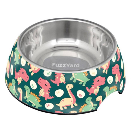 Миска для собак FuzzYard Dinosaur Land, зелена