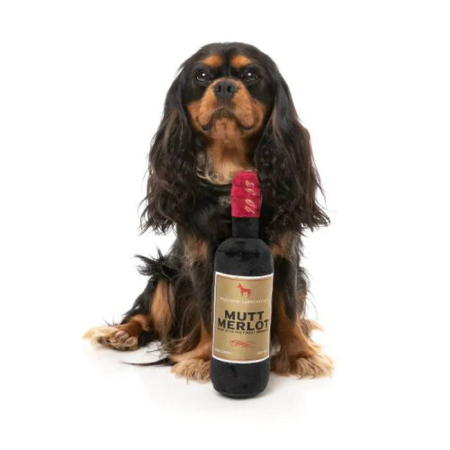 М'яка іграшка FuzzYard Вино Mutt Merlot бордова для собак FuzzYard