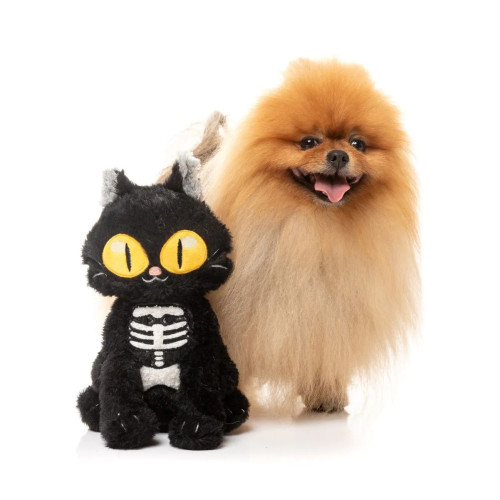 М'яка іграшка Скелекішечка чорно-біла для собак FuzzYard