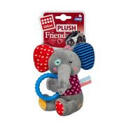 М'яка іграшка для собак Слоненя з кільцем та пищалкою GiGwi Plush Friendz, 16 см - фото 2