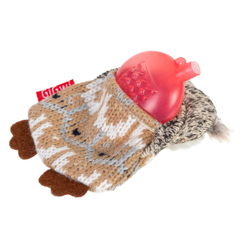 М'яка іграшка для собак Сова з пищалкою GiGwi Plush Friendz, 10 см - фото 3