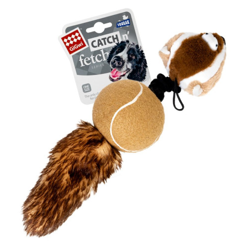 М'яка іграшка для собак Борсук з 2-ма пищалками GiGwi Catch&fetch, 32 см - фото 2