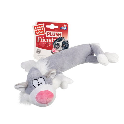 М'яка іграшка для собак Кіт з пищалкою GiGwi Plush Friendz, 63 см - фото 2