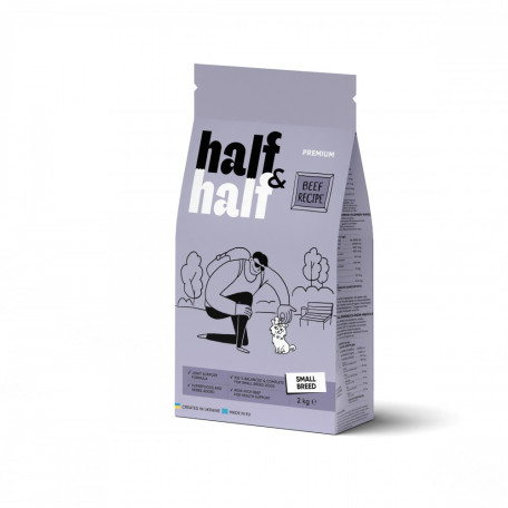 Сухий корм Half&Half для дорослих собак малих порід із яловичиною