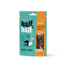 Ласощі Half&Half м'ясні кубики для собак з куркою 100 г
