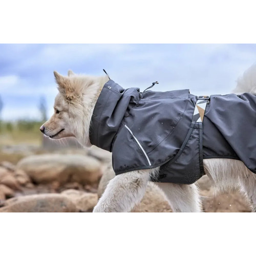 Дощовик для собак Hurtta Mudventure Coat ECO, сірий Дощовик для собак Hurtta Mudventure Coat ECO, сірий
