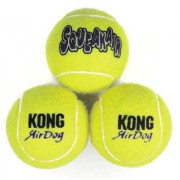 Мячик-пищалка KONG SqueakAir Ball воздушный теннисный желтый для собак Kong - фото 3