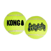 Мячик-пищалка KONG SqueakAir Ball воздушный теннисный желтый для собак Kong - фото 1