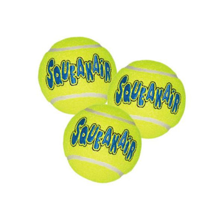 Мячик-пищалка KONG SqueakAir Ball воздушный теннисный желтый 3 шт для собак Kong