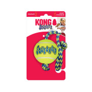 Шарики с веревкой и пищалкой Kong Squeakair, желтый для собак Kong - фото 2