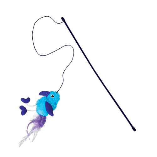 Іграшка-дражнилка Feather Teaser пір'яна блакитна для котів Kong