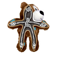 Игрушка плюшевая с канатом Wild Knots Bears Коричневая для собак Kong
