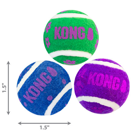 Набор теннисных мячиков Kong Active с колокольчиками для кошек Kong
