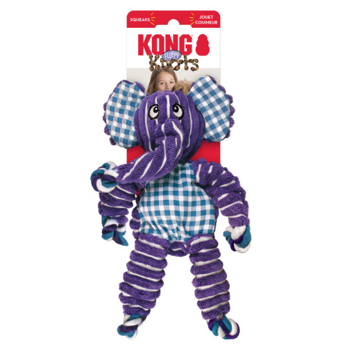 М'яка іграшка з канатом Kong Floppy Knots Слон для собак Kong