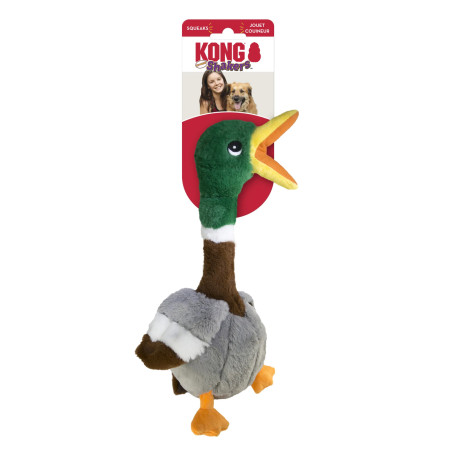 Игрушка-утка с пищалкой и шуршащим элементом Kong Shakers Honkers для собак Kong