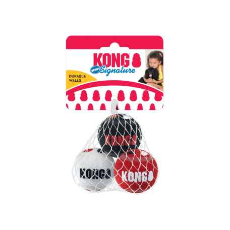 Набор мячиков Kong Signature Sport Balls 3 шт. ярко-желтые для собак Kong