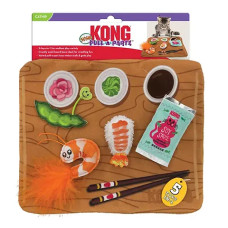 Интерактивная игрушка-пищалка Pull-A-Partz Sushi разборная разноцветная для собак Kong