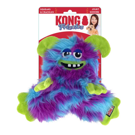 Игрушка мягкая текстурная шуршащая Kong Frizzle Razzle разноцветная для собак Kong