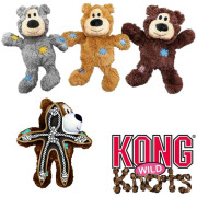 Мягкая игрушка-медвежонок Wild Knots с внутренним узловым канатом бежевый для собак Kong - фото 2
