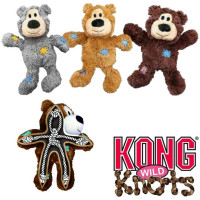 М'яка іграшка Kong Wild Knots Bears з внутрішнім вузлом бежева для собак Kong