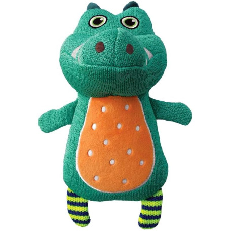 Игрушка-пищалка Kong Whoopz Gator зеленая для собак Kong