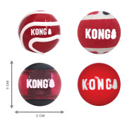 Набор прочных мячиков Kong Signature Balls красные для собак Kong - фото 4