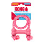 Іграшка для цуценят KONG Puppy Goodie Bone з мотузкою рожева для собак Kong