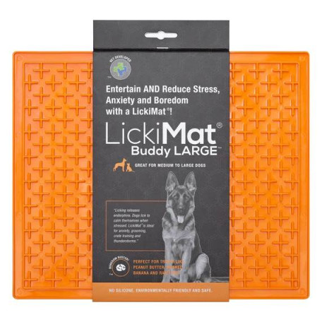 Лизальний килимок для собак LickiMat Buddy X Large, помаранчевий