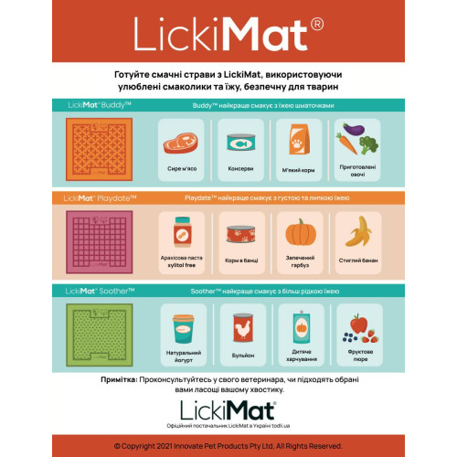 Лизальний килимок для собак LickiMat Soother XL, зелений