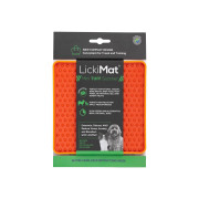 Лизальний килимок антистрес для собак LickiMat Mini Tuff Soother, помаранчевий - фото 3