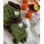 Теплый зимний комбинезон для мелких пород собак в цветах хаки и крем-брюле