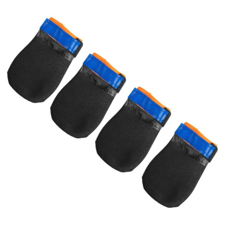 Защитные ботинки для собак Non-stop dogwear Protector Bootie, черно-оранжевые