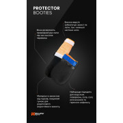 Защитные ботинки для собак Non-stop dogwear Protector Bootie, черно-оранжевые - фото 7