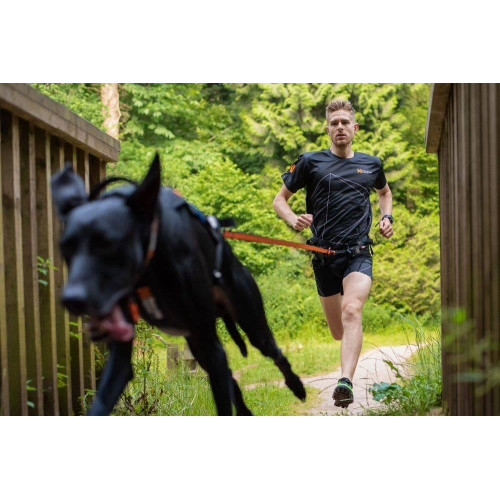 Амортизаційний повідець для собак Non-stop dogwear Bungee Leash, чорно-помаранчевий - фото 5