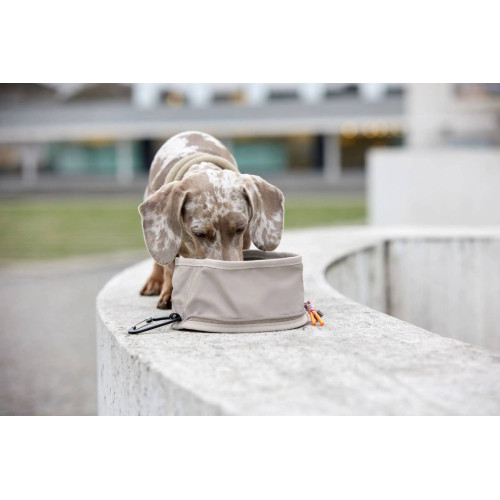 Складная миска для собак Palopa Bowl To Go Tura, серо-коричневая