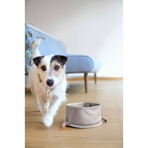 Складная миска для собак Palopa Bowl To Go Tura, серо-коричневая