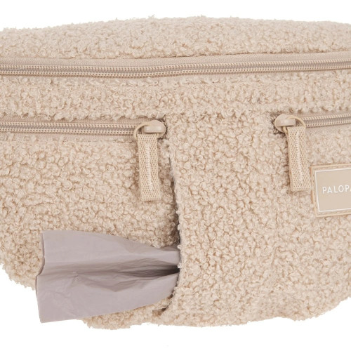 Поясна сумка-бананка для ласощів та аксесуарів собак Palopa Emma Teddy-Fleece, бежева - фото 2