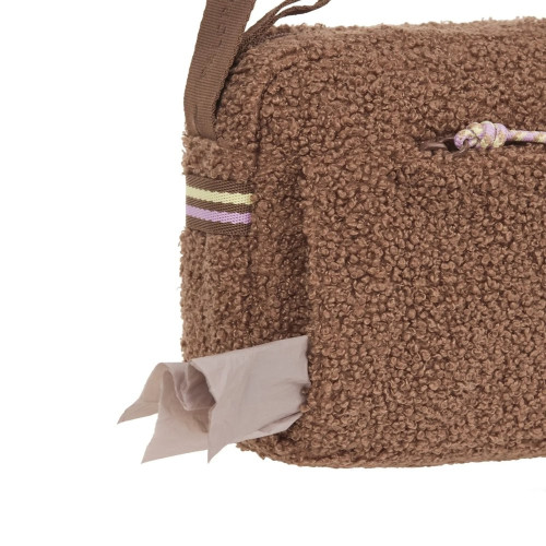Квадратна сумка для ласощів та аксесуарів собак Palopa Noka Teddy-Fleece, коричнева - фото 2