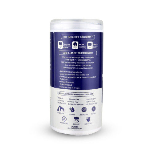 Серветки вологі Pet Clean PET GROOMING WIPES для грумінгу з ароматом японської вишні