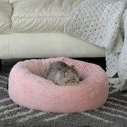Лежак Pet Fashion Soft для собак и кошек розовый 48×48×17 см - фото 4
