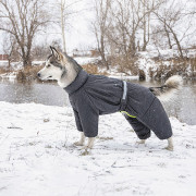 Зимний комбинезон для собак COLD серого цвета - фото 5