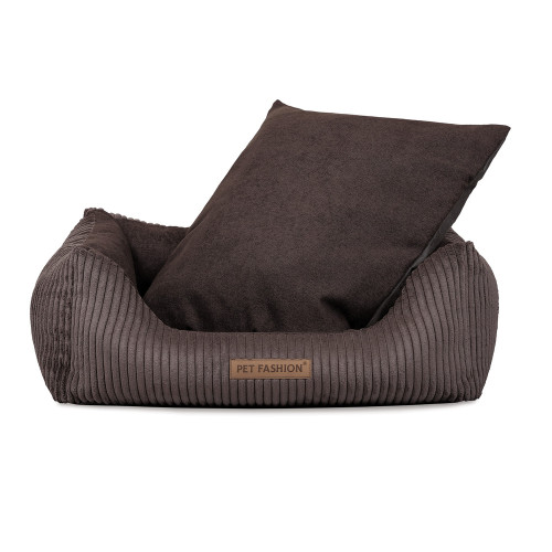 Лежак Pet Fashion DEVID для собак шоколадний 62×50×19 см