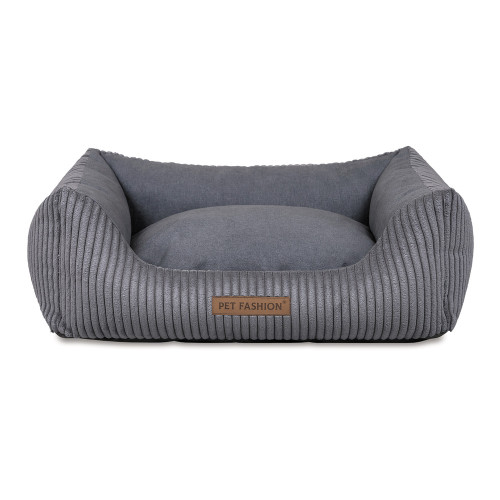 Лежак Pet Fashion DEVID для собак темно-сірий 62×50×19 см