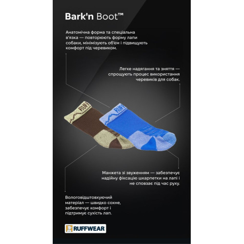 Быстросохнущие носки для собак Ruffwear Bark'n Boot™, голубые - фото 5