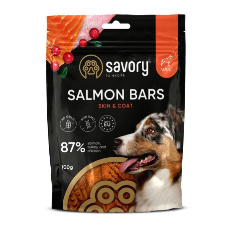Джерки Savory Bars With Salmon батончики для собак з лососем 100 г
