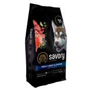Корм сухий Savory Junior Large rich in Fresh Turkey and Chicken для молодих собак великих порід від 25 кг зі свіжою індичкою та куркою - фото 2