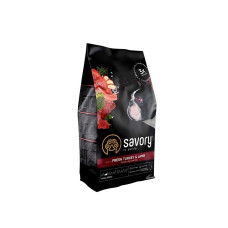 Корм сухой Savory Small Breed rich in Fresh Turkey and Lamb для взрослых собак мелких пород со свежей ягнятиной и индейкой 1 кг